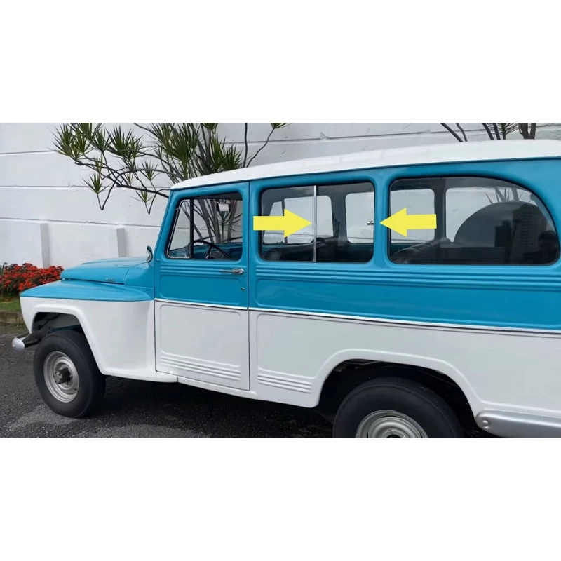 Vidro Lateral Móvel Esquerdo Rural Willys Ford Fanavid Novo
