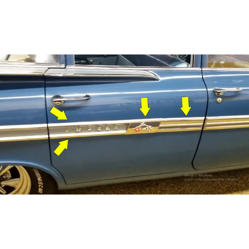 Friso Meio Porta Traseira Direita Impala 1959 4 Portas Original
