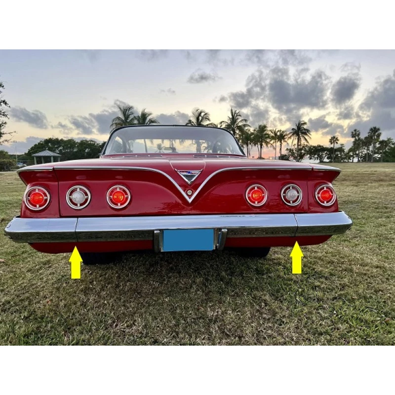 Suporte Parachoque Traseiro Impala 1961 Original Usado Jogo