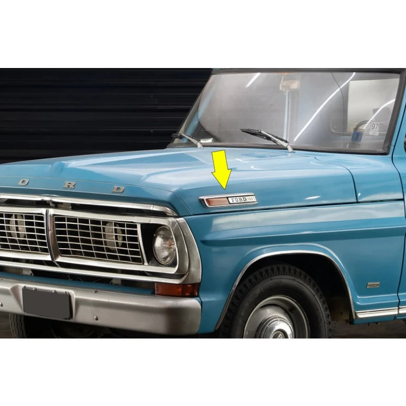 Emblema Lateral Capô Esquerdo F-100 72 À 79 Original Usado