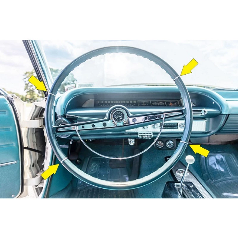 Anel Acabamento Volante Bel Air Impala 59 À 63 Importado - Jogo