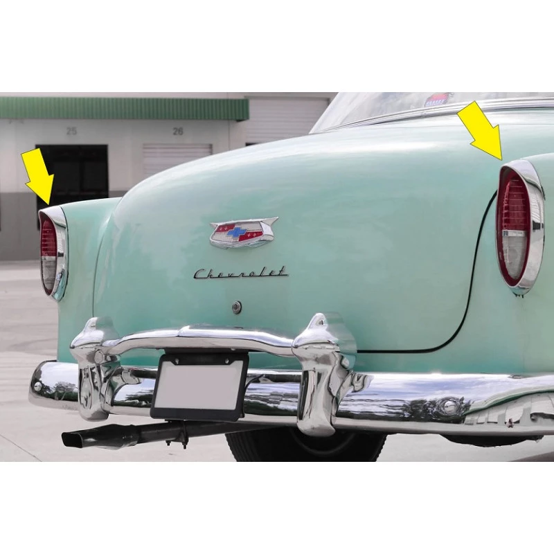 Moldura Lanterna Traseira Bel Air 1954 Original GM Usada - Par