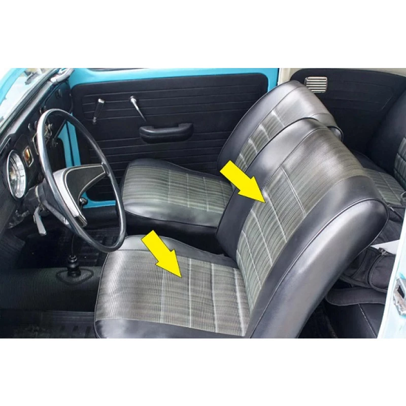4 Retalhos Centro Banco Fusca 74 À 76 Original VW Usado