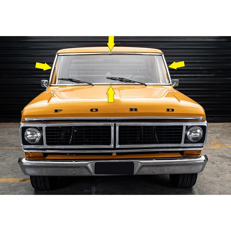 Friso Parabrisa F-100 F-1000 72 À 85 Original Com Detalhes - Jogo