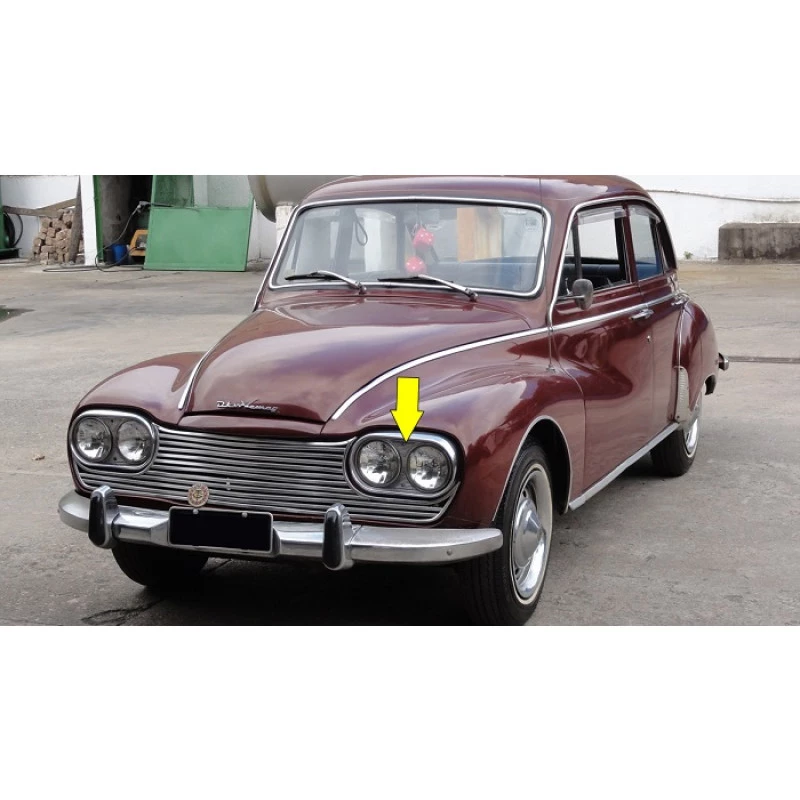 Aro Farol Esquerdo Dkw Belcar Vemaguet 1967 Original Usado