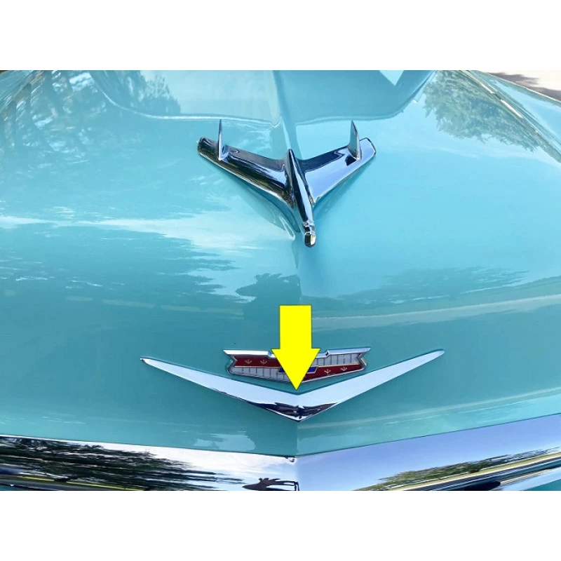 Emblema V Do Capô Chevrolet Passeio Bel Air 1956 Novo