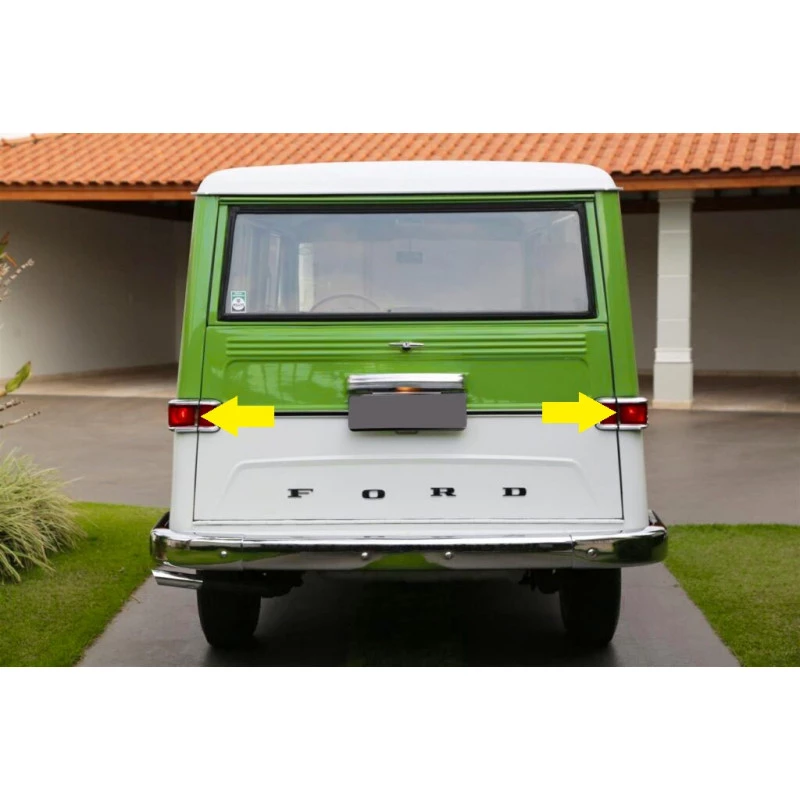 Lanterna Traseira Canto Rural F-75 Willys Original Usada - Par