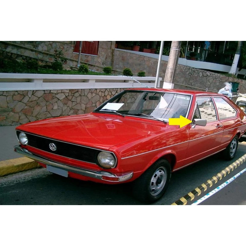 Retrovisor Esquerdo Passat 74 à 78 em Alumínio Polido Novo