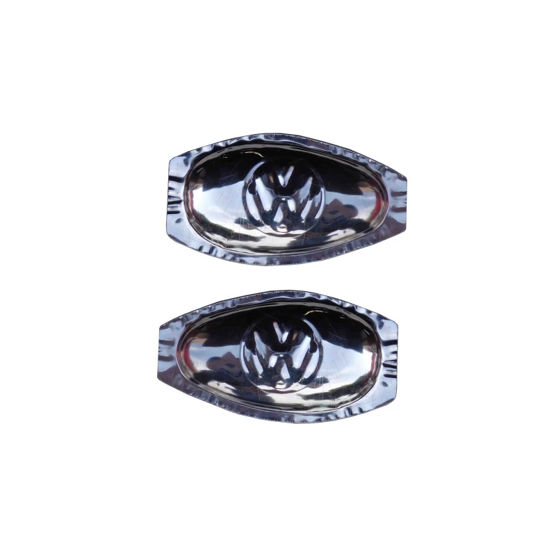 Concha Maçaneta Fusca até 1977 Saboneteira Inox C/ Logo VW - Par