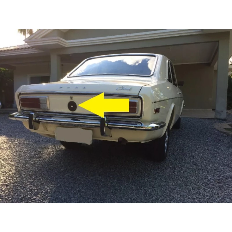 Tampa Combustível Corcel I 73 à 77 Preta Plástico com Chave