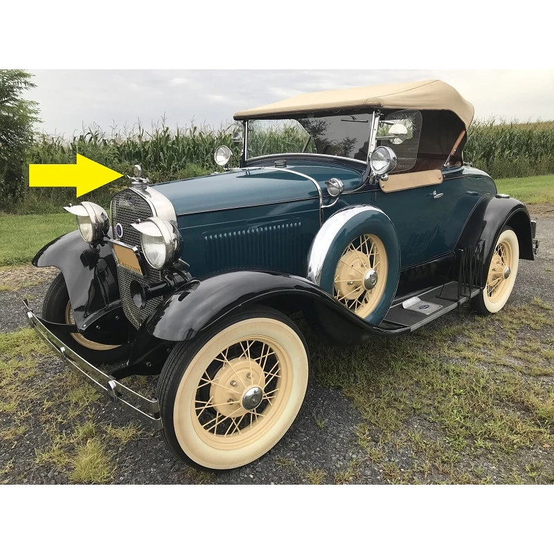 Tampa do Radiador com Termômetro e Asa Ford Model A 1930 1931 Importado - Jogo