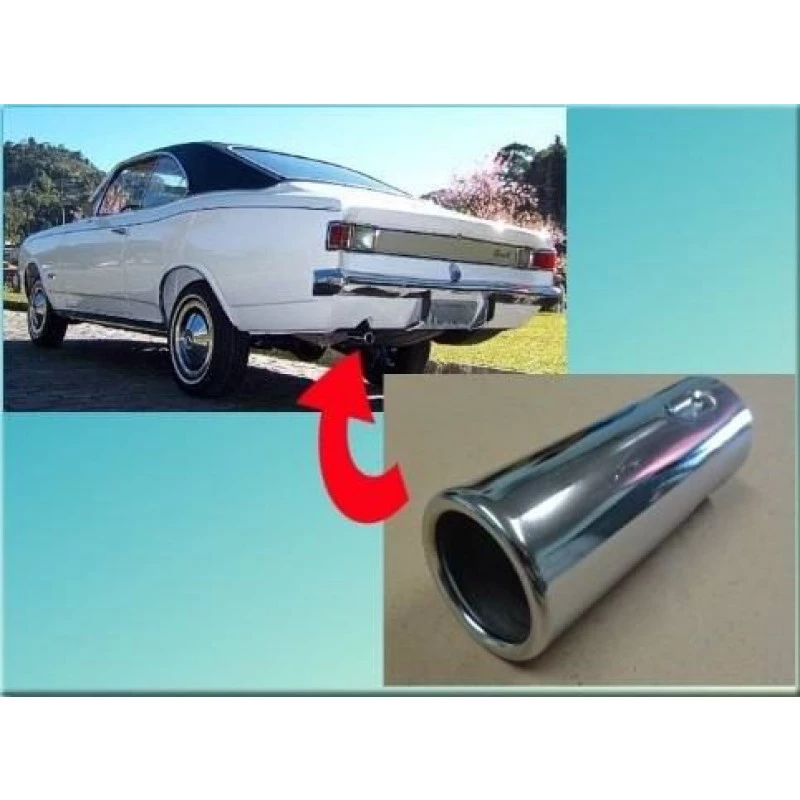 Tubo Escape Opala 4Cil Cromado Boca Reta