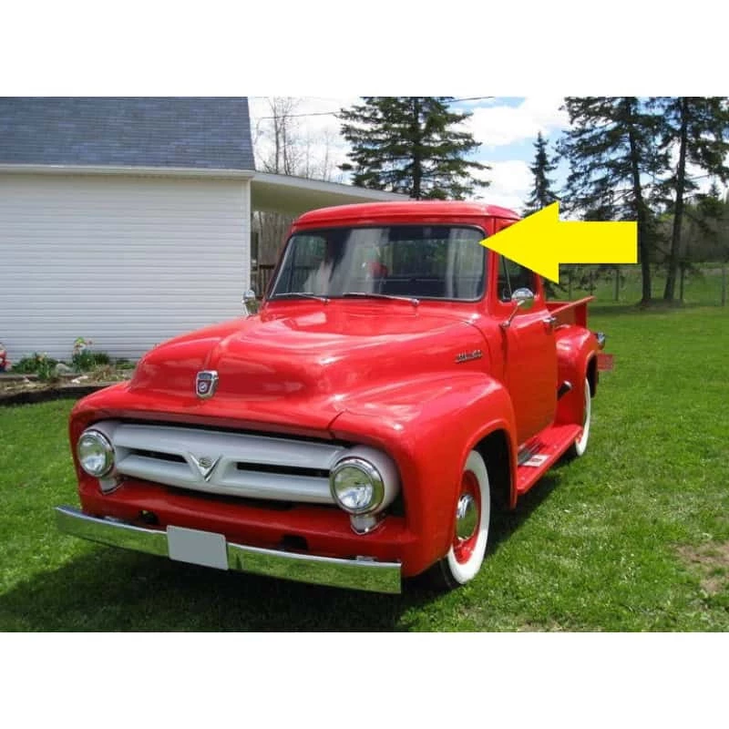 Vidro Parabrisa F-100 1953 a 1955 e 1958 Verde Novo