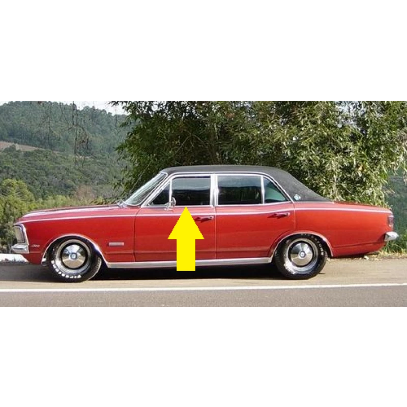 Vidro Porta Dianteira Esquerda Opala 4 Portas Verde Original GM Sekurit Novo