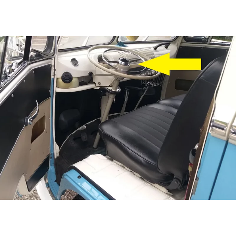 Volante Cinza Kombi Antiga Corujinha até 72 com Botão Original Restaurado