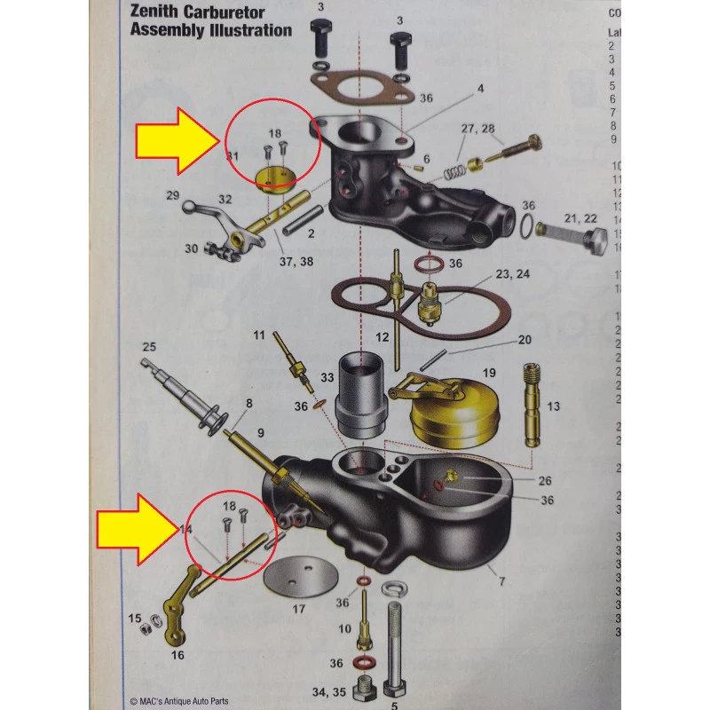 Parafuso Carburador Eixo Borboleta Afogador Acelerador Ford 28 a 31 